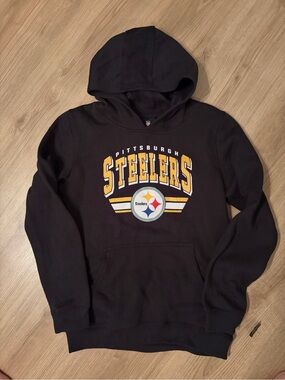 NFL Apparel | Pittsburgh Steelers | Youth Pullover Hoodie Black | Large 14/16